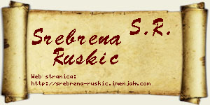 Srebrena Ruškić vizit kartica